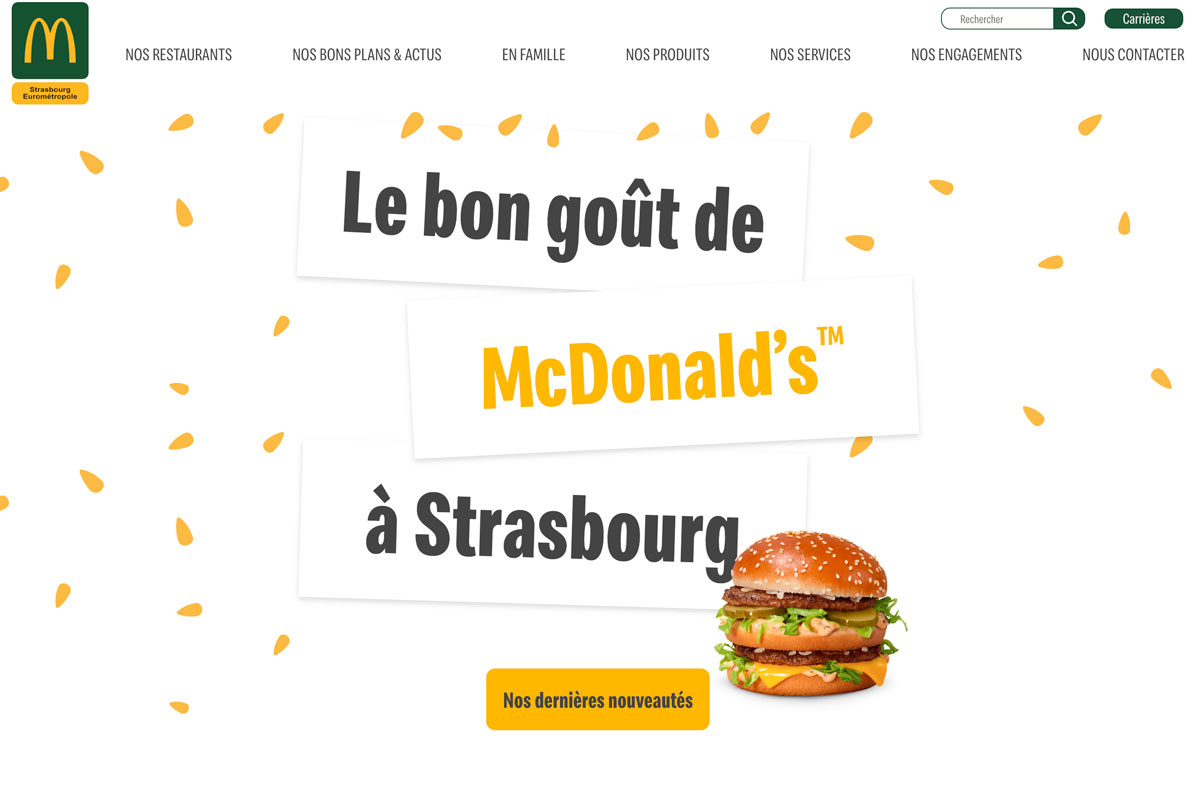 Site des restaurants McDonald’s de Strasbourg